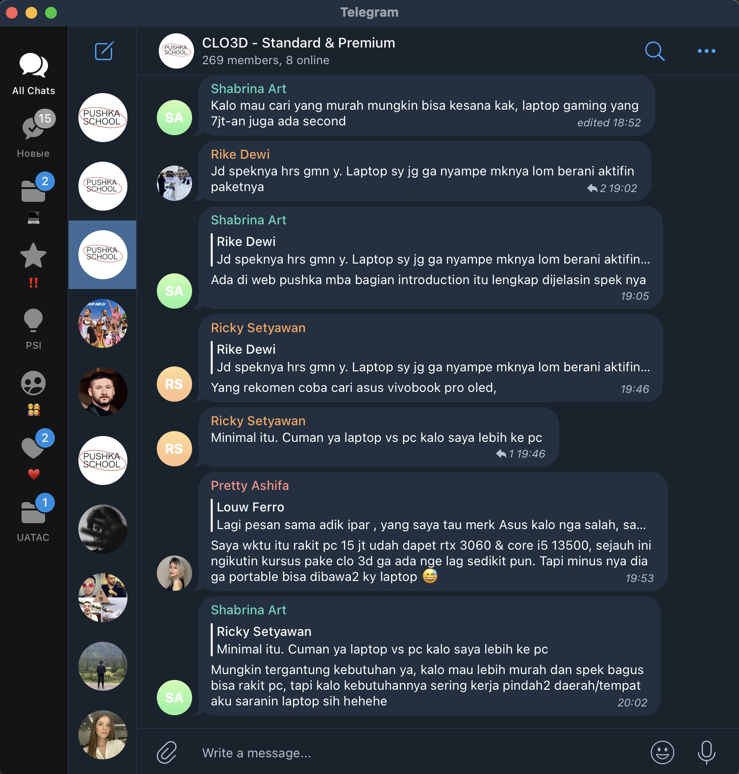 Portofolio siswa Pushka School - proyek fashion