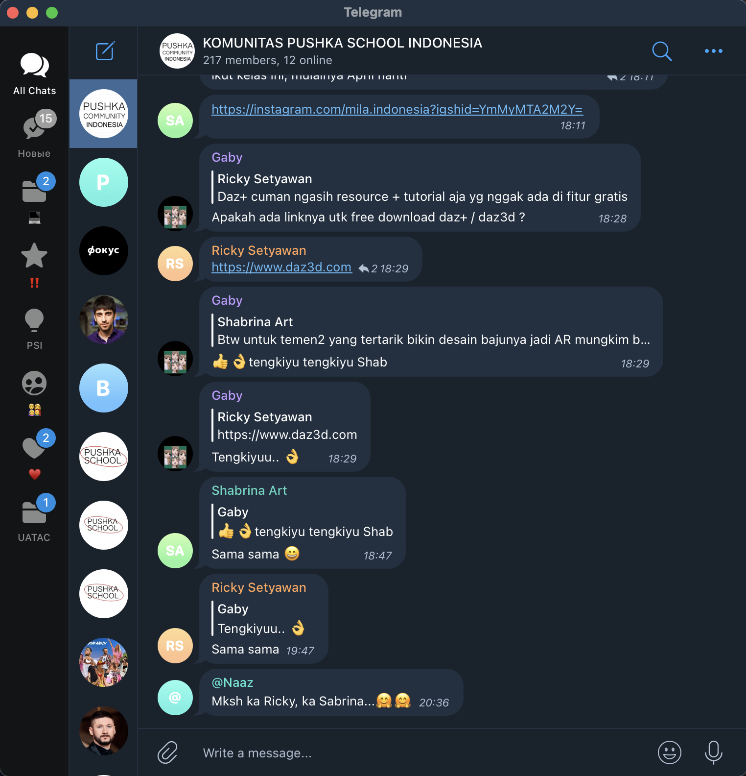 Portofolio siswa Pushka School - proyek fashion