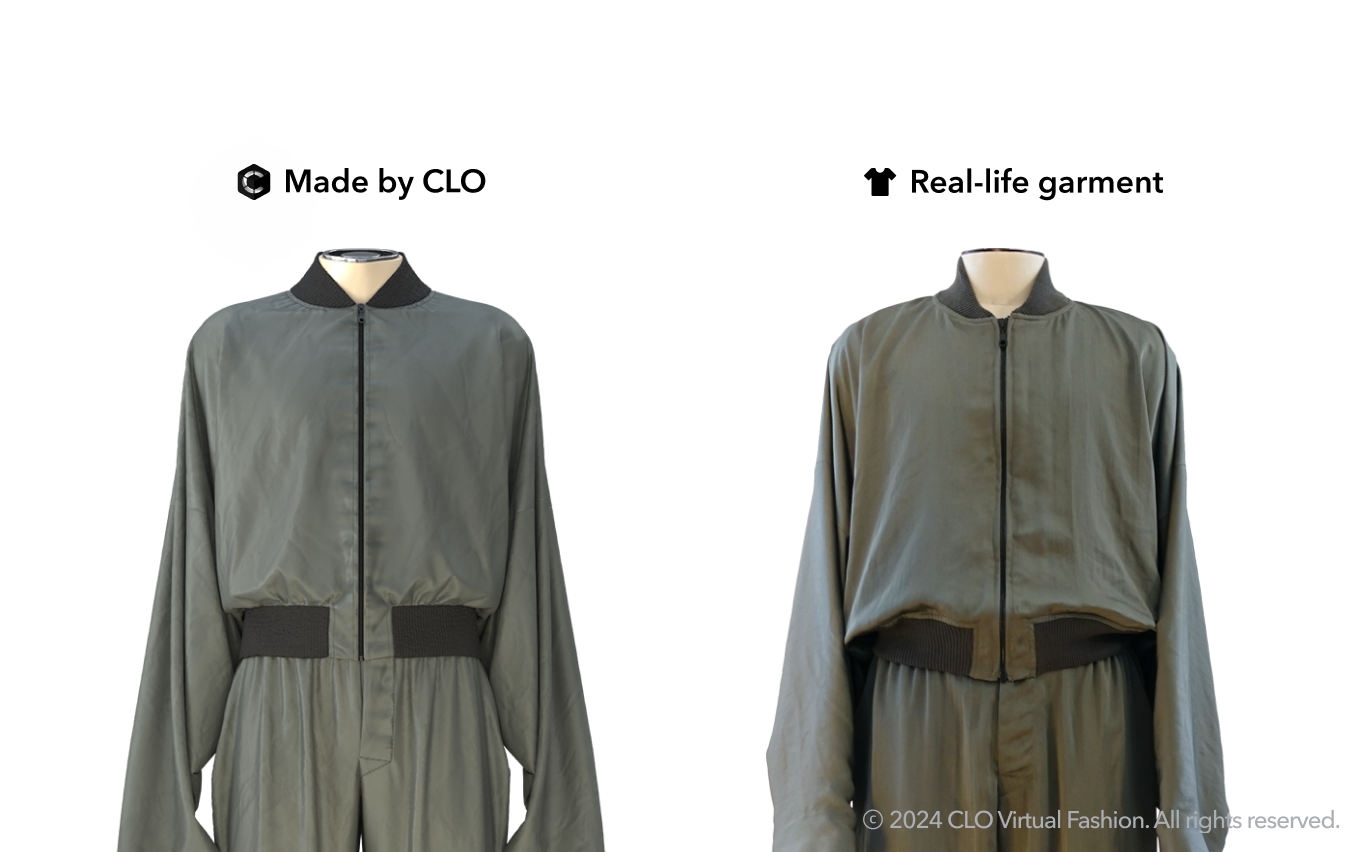 Perbandingan desain CLO3D vs garment asli - fashion designer digital menghasilkan desain yang presisi
